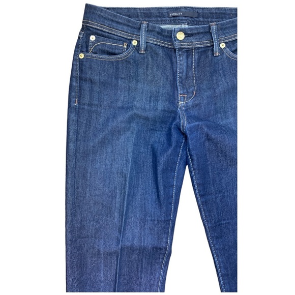 FIDELITY STEVIE Cut 3183 Viper Rinse Jeans With Pockets Dark Wash Blue Size 29 - Picture 4 of 13